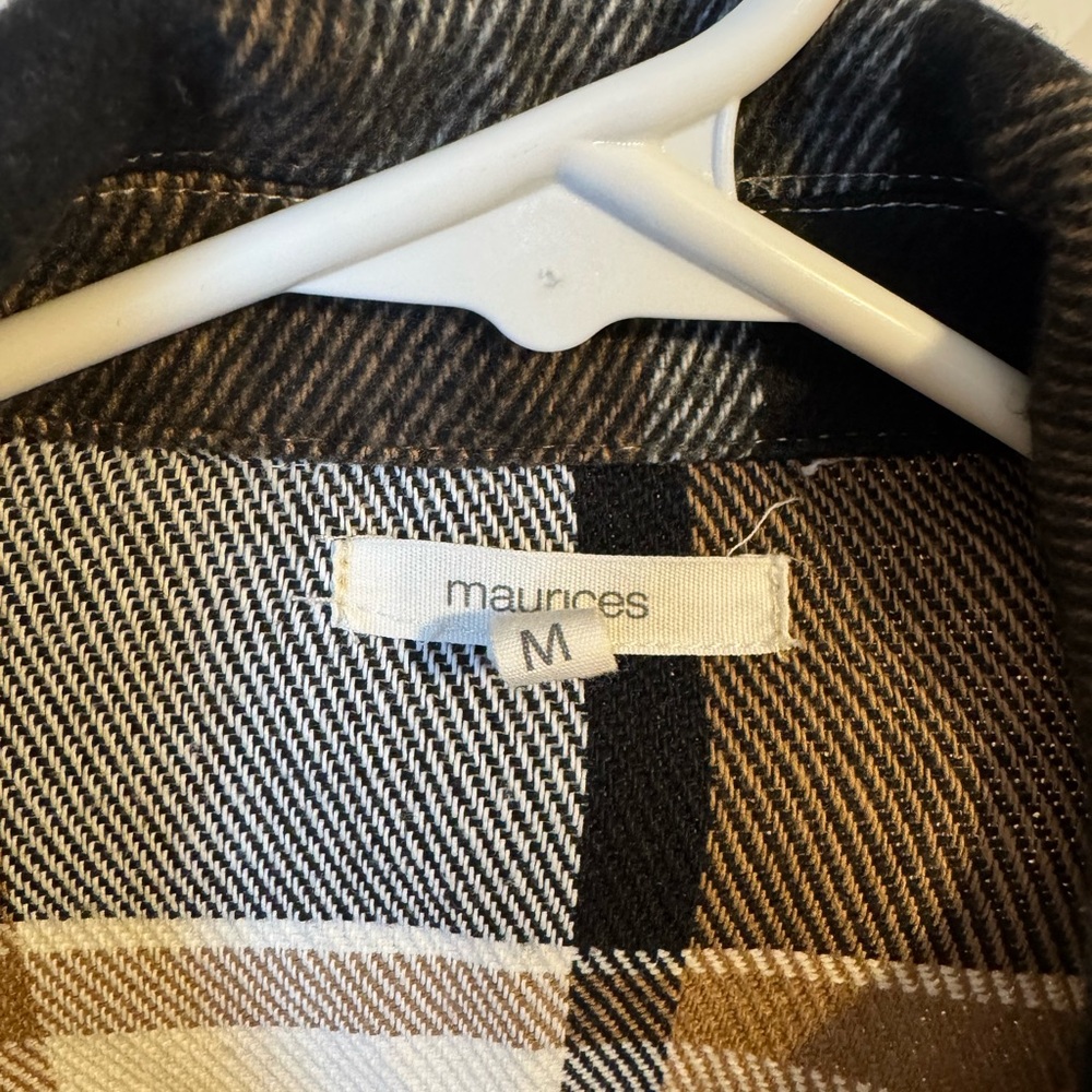 Maurices Plaid Sherpa Flannel - Picture 3 of 4
